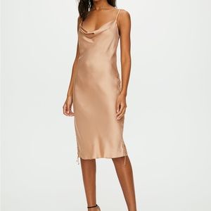 Aritzia Wilfred Only Ruched Slip Dress